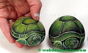 Piedras pintadas a mano-3-tortugas