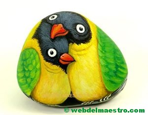 Piedras pintadas a mano