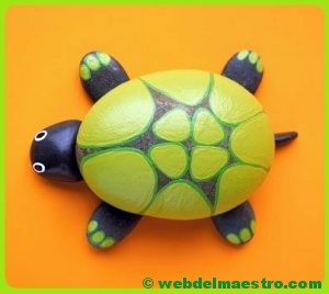 Piedras pintadas-tortuga