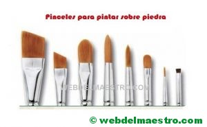 Pinceles para pintar sobre piedra