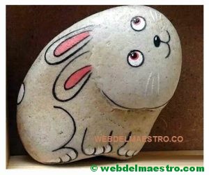 piedras pintadas para niños-conejo-2