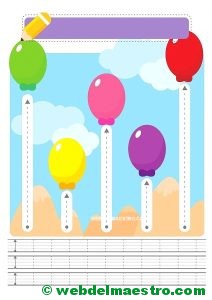 trazo vertical ascendente-