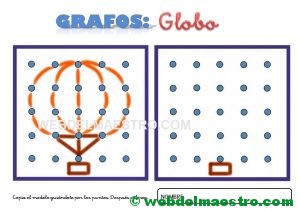 Dibujos para unir puntos-globo