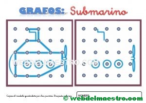 Dibujos para unir puntos-submarino