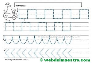 Ejercicios de grafomotricidad para 4 años