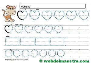 Ejercicios de grafomotricidad para 4 años-IV