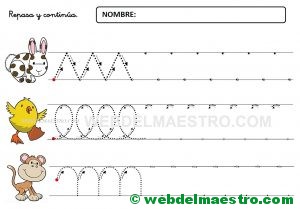 Ejercicios de grafomotricidad para 4 años-IX