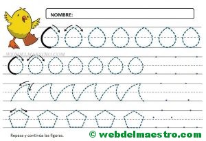 Ejercicios de grafomotricidad para 4 años-V