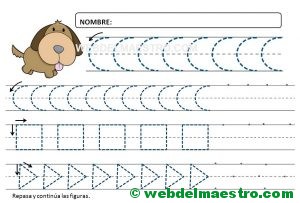 Ejercicios de grafomotricidad para 4 años-VI