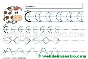 Ejercicios de grafomotricidad para 4 años-V