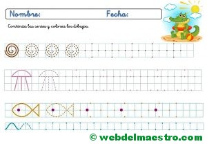 Ejercicios de grafomotricidad para imprimir-