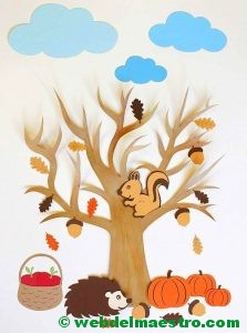 Arbol y frutos de otoño-
