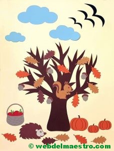 Arbol y frutos de otoño