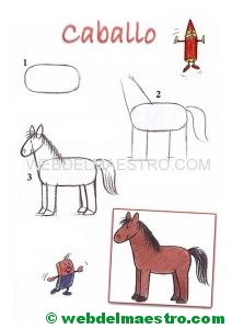 Cómo dibujar animales-caballo