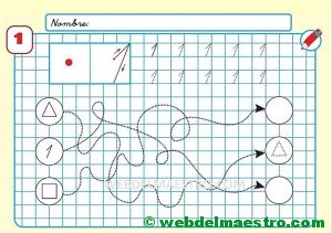 Grafomotricidad para imprimir con números-1