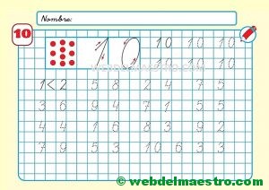 Grafomotricidad para imprimir con números