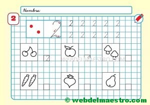 Grafomotricidad para imprimir con números-2