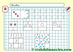 Grafomotricidad para imprimir con números