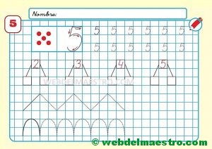 Grafomotricidad para imprimir con números