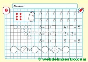 Grafomotricidad para imprimir con números