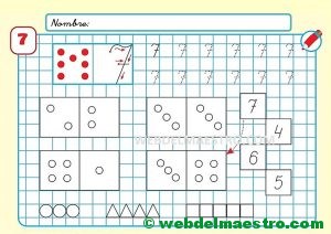 Grafomotricidad para imprimir con números