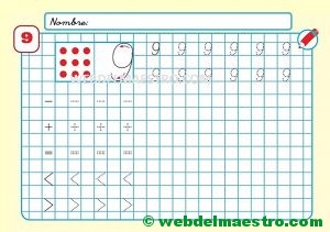 Grafomotricidad para imprimir con números