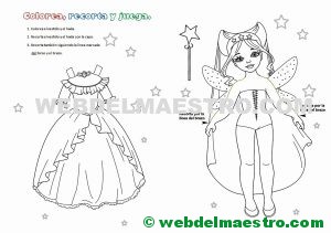 Hada recortable con vestido