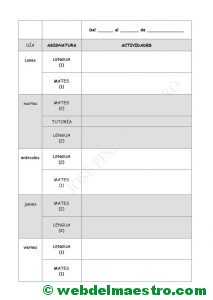 Programación semanal