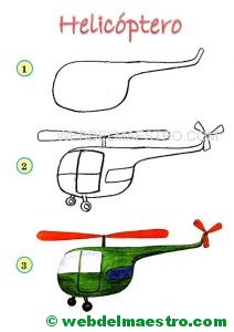 dibujos fáciles-helicóptero