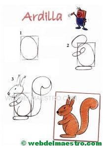 dibujos fáciles paso a paso-ardilla