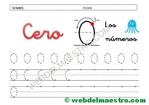 ficha grafomotricidad número 0