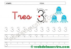 ficha grafomotricidad número 3
