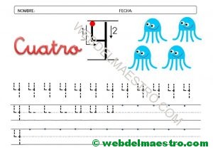 ficha grafomotricidad número 4