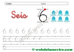 ficha grafomotricidad número 6