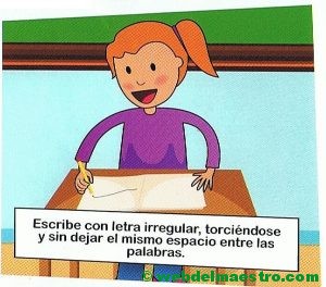 10. Escribe con letra irregular