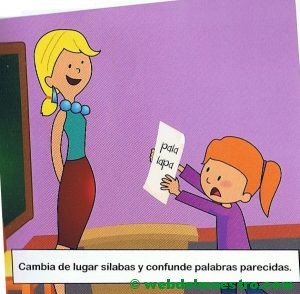 13. Cambia de lugar sílabas