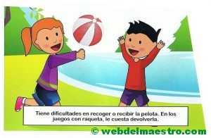 20. Tiene dificultades en recoger o recibir la pelota