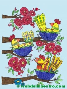 Aves-Terminación color