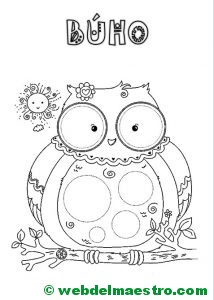 Dibujos antiestrés-Búo con su nombre