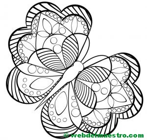 Dibujos antiestrés-mariposa