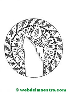 Dibujos para imprimir antiestrés-velas