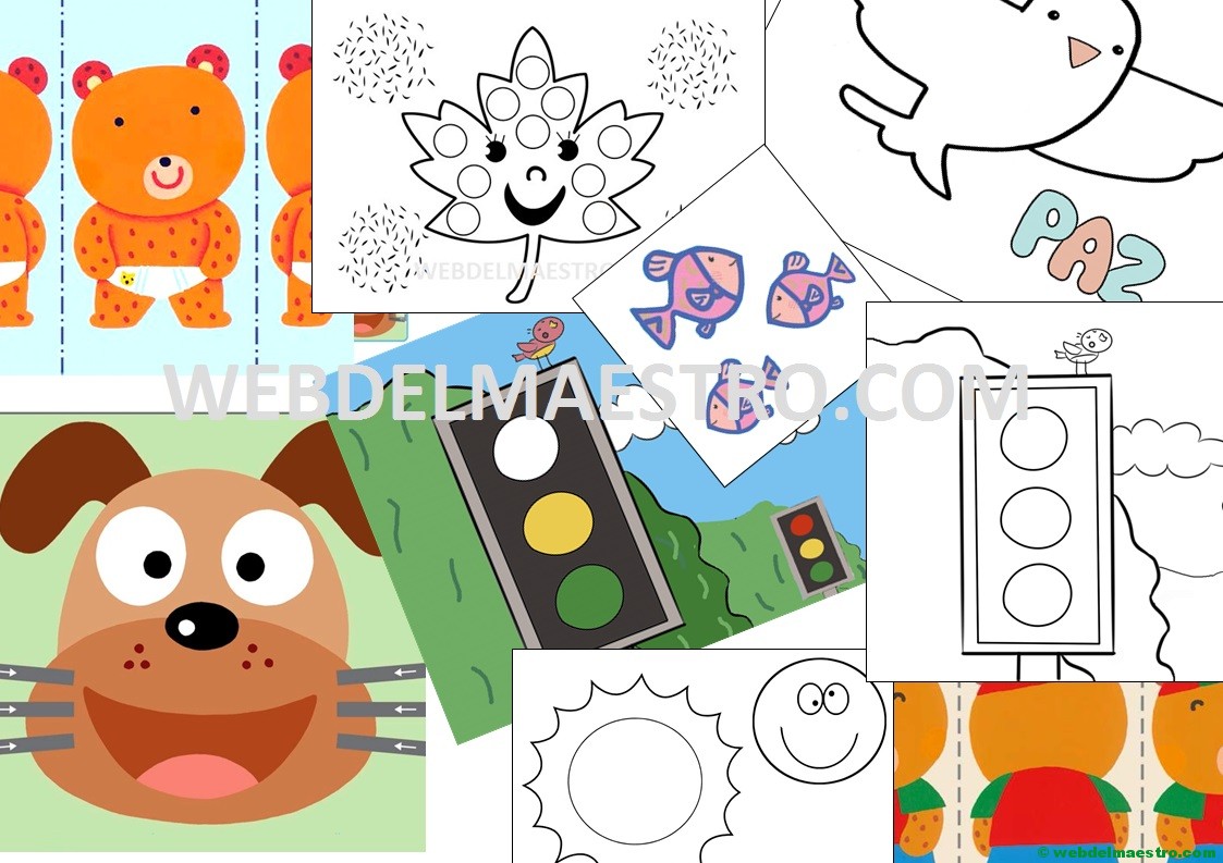 Fichas y actividades para niños de dos años