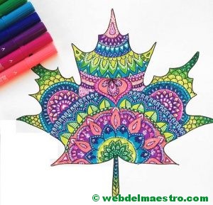 Hoja de árbol-color