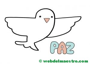 Paloma de la Paz para 2 años color-II