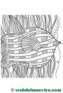 Terapia antiestrés para colorear-Pez