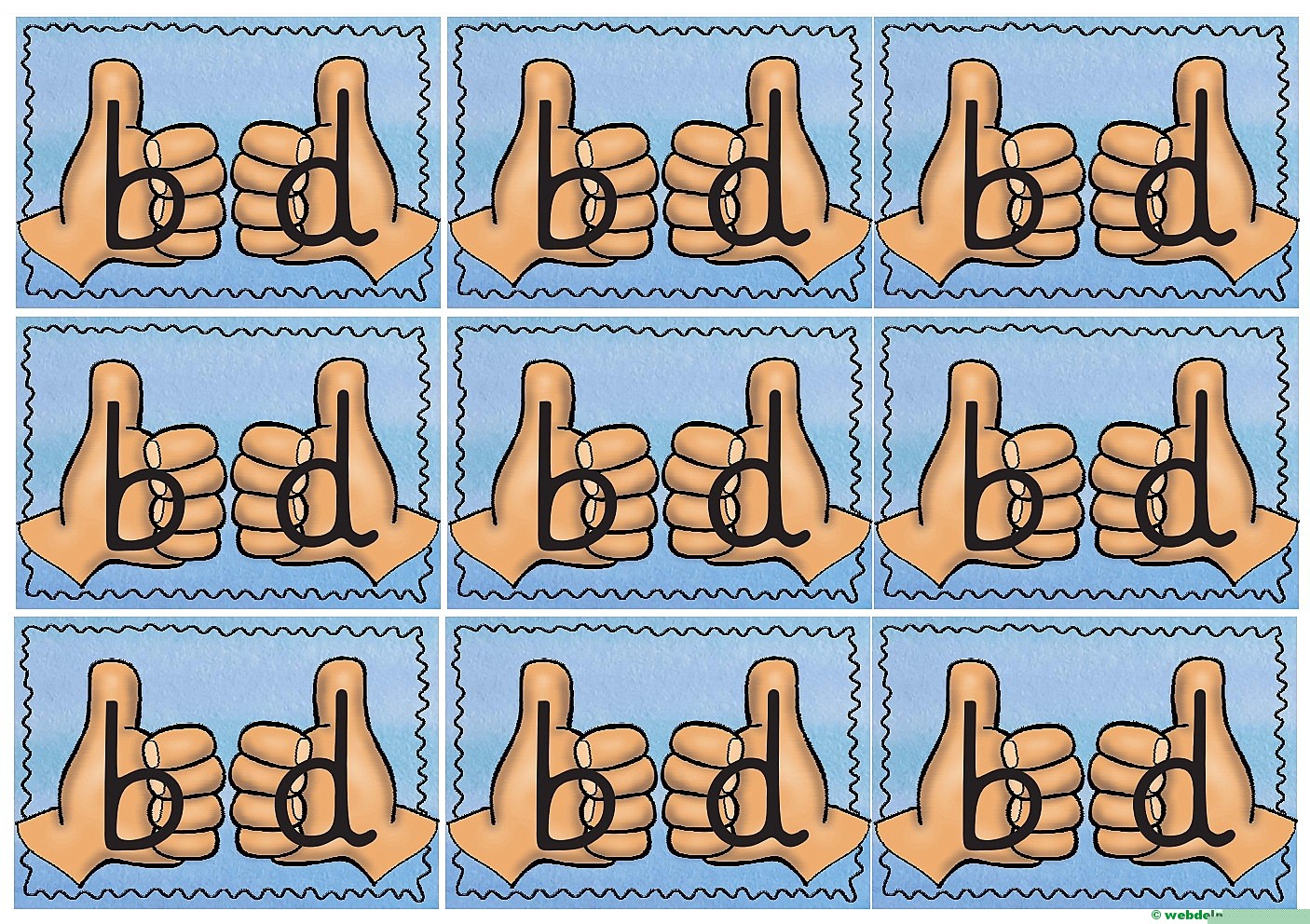 Aprender a escribir y a discriminar las letras B y D pequeño