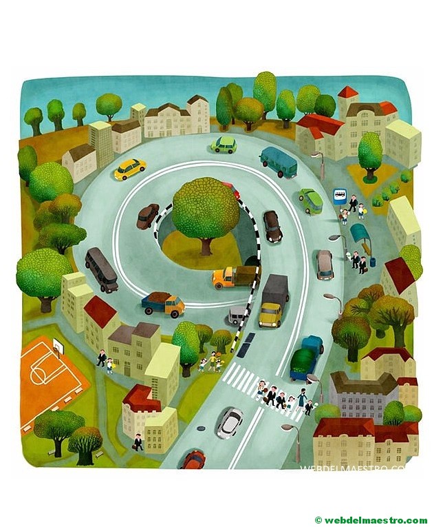 Dibujo con el número nueve