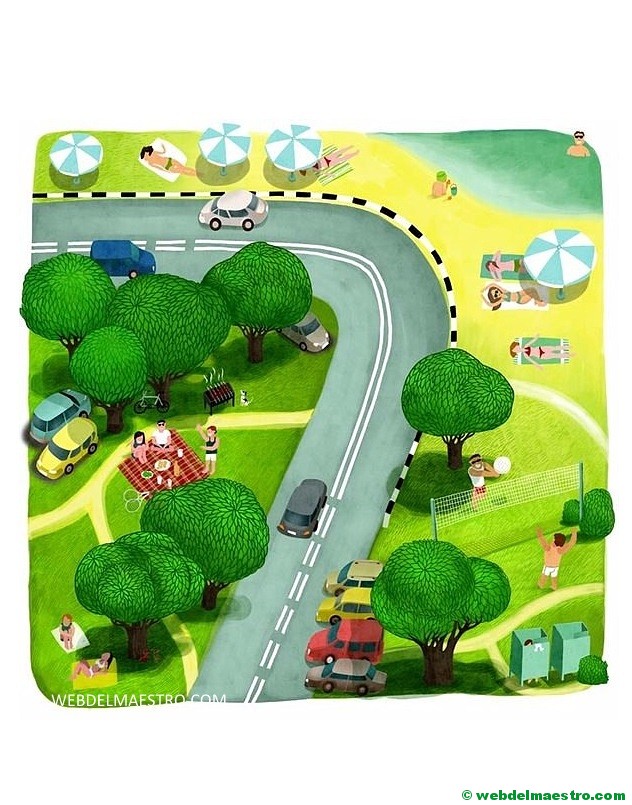 Dibujo con el número siete