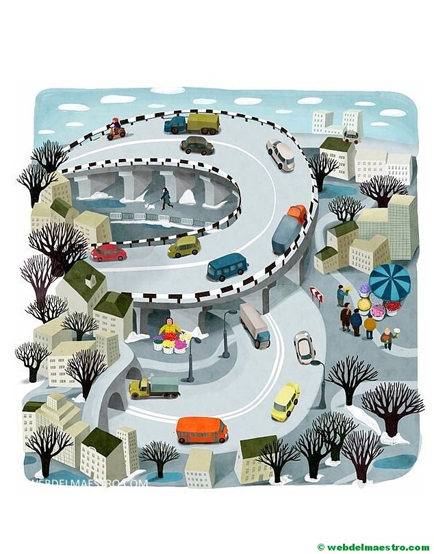 Dibujo con el número tres