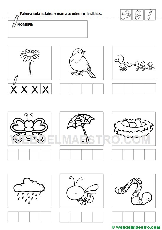 Ficha 10-Contar sílabas
